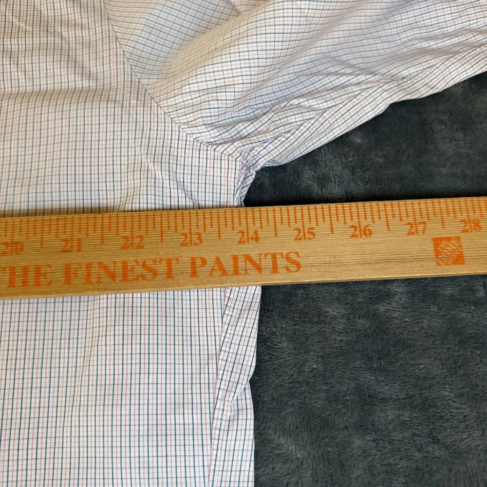 J. Crew Haberdashery Mens XL Pink Plaid Check 80's 2-Ply Button Down Dress Shirt